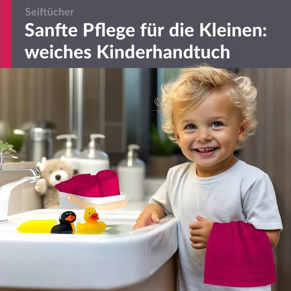 Lashuma 6 teiliges Mini Handtuch Set 30x30 cm, London Baumwolle Gästehandtücher klein Rot - Rhabarber