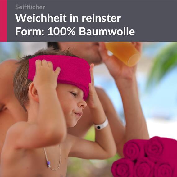 Lashuma 6 teiliges Mini Handtuch Set 30x30 cm, London Baumwolle Gästehandtücher klein Rot - Rhabarber