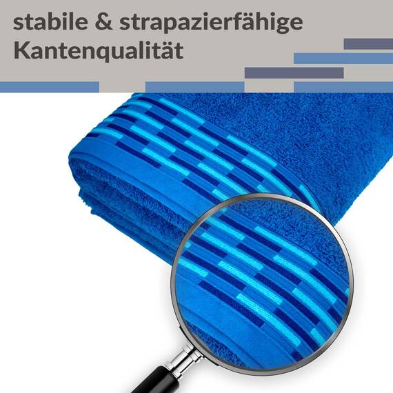 Lashuma Herren Saunahandtuch 100x200 cm, Lugano großes XXL Strandtuch Blau - Königsblau