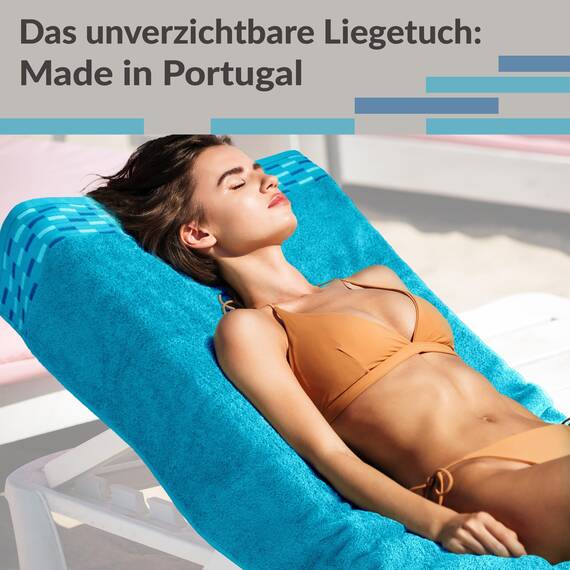 Lashuma XXL Badetuch groß, Lugano Saunahandtuch Herren Blau - Aquamarin 80x200 cm