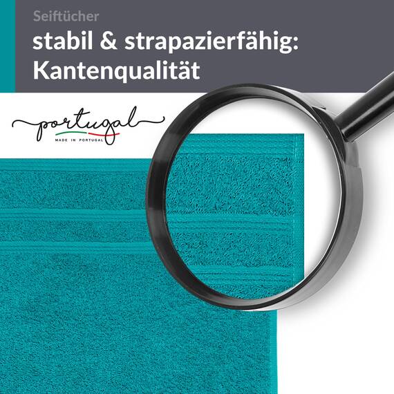 Lashuma 6er Set Gesichtstücher Grün - Nautic, London kleine Gäste WC Handtücher 30x30 cm