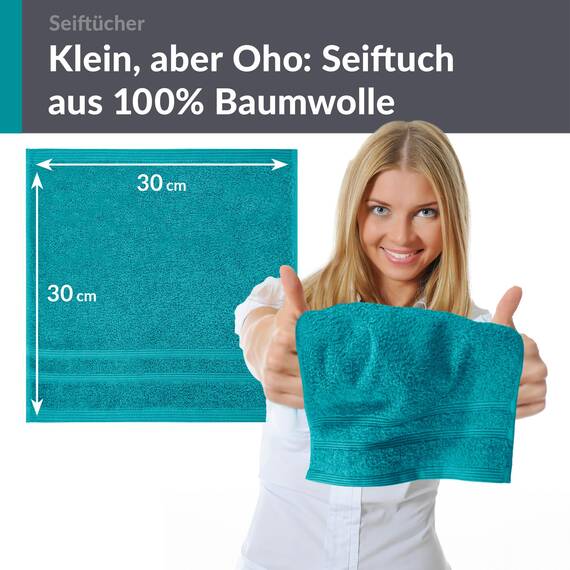 Lashuma 6er Set Gesichtstücher Grün - Nautic, London kleine Gäste WC Handtücher 30x30 cm