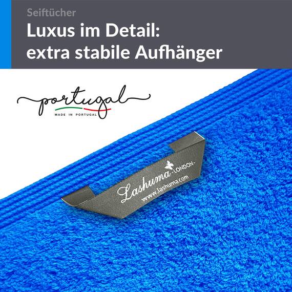 Lashuma Baby Waschlappen 30x30 cm, London 6er Set Mini Handtücher Karibik Blau, Flauschige Baumwolle