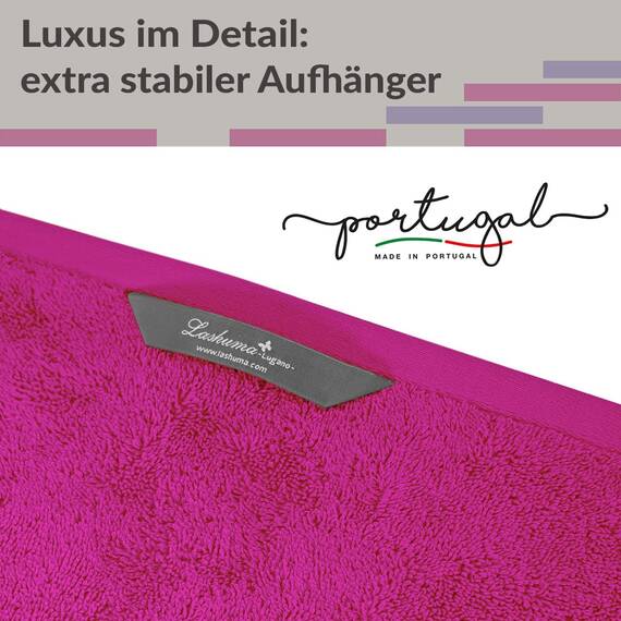 Lashuma 50x100 cm Handtücher Luxus Qualität, Lugano Frotteehandtücher 2er Set Purpur