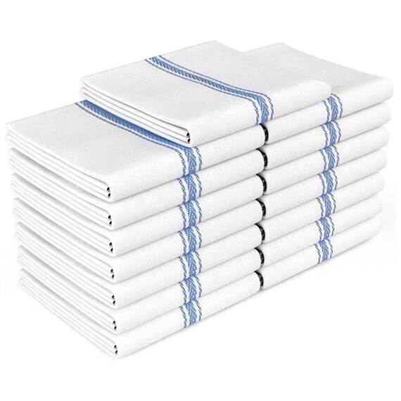 Zeppoli Classic Küchentücher - 15 Pack - 35.5 x 63.5 Zentimeter - 100% natürliche Baumwolle Geschirrtücher - Wiederverwendbare Reinigungstücher - Geschirrtücher - Handtücher