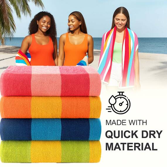 Casa Copenhagen 4-teiliges Geschenkset XL Designer Handtüchern aus 100% ägyptischer Baumwolle- Multicolour, 76x152 cm, 4Badetücher für Badezimmer (perfekte Geschenkset für Damen & Herren)