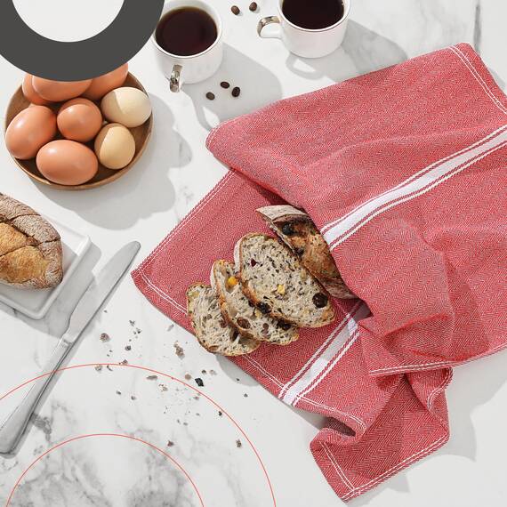 Zeppoli klassische Küchentücher, Handtuchset aus 100 % natürlicher Baumwolle, wiederverwendbare Waschlappen, saugfähige Geschirrtücher, maschinenwaschbare Handtücher, Küchenutensilien, 36 x 63,5 cm