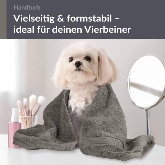 Lashuma Herren Handtuch Grau - Dunkel, Linz Frottierhandtuch 50x100 cm 100% aus Baumwolle