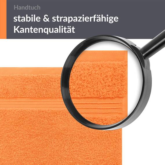 Lashuma kleines Kinder Duschhandtuch 50x100 cm, Linz Baumwollhandtuch Orange - Blut