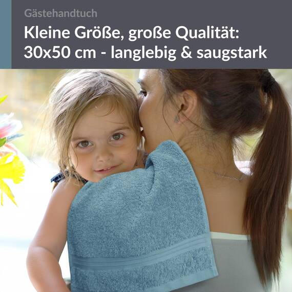 Lashuma Gästetuch 30x50 cm Blau - Tauben, Linz WC Frotteetuch klein