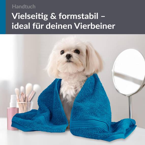Lashuma Fitnesshandtuch klein Baumwolle, Linz Baumwollhandtuch 50x100 cm Blau - Petrol