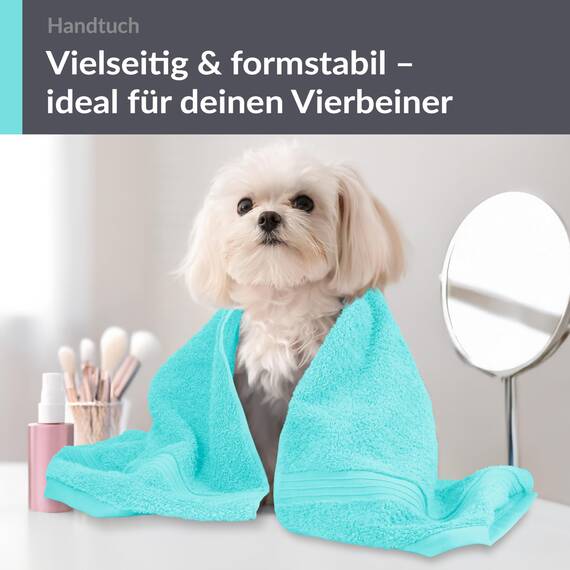 Lashuma Frottee Handtuch 50x100 cm Türkis, Linz Premium Gesichtshandtuch aus 100% Baumwolle