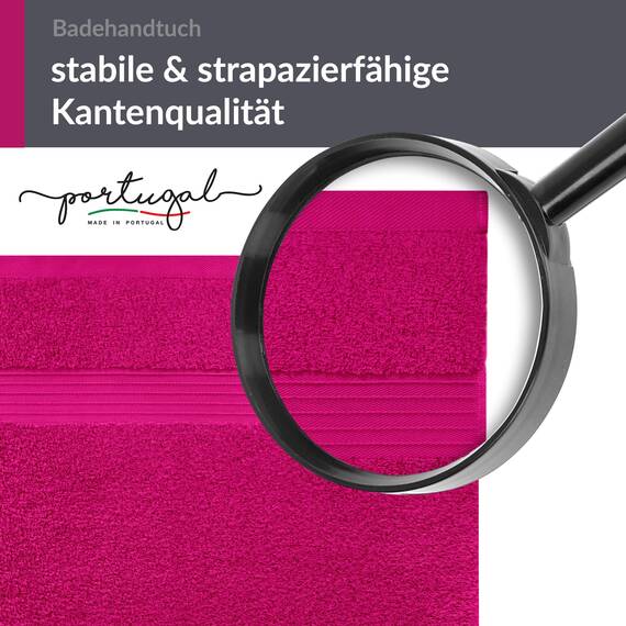 Lashuma Badehandtuch groß, Linz XXL Badetuch 100x150 cm Baumwolle, Damen Strandtuch Purpur