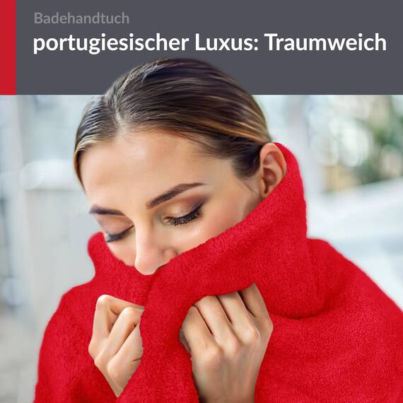 Lashuma sehr großes Badehandtuch Frauen, Linz Strandtuch XXL Badetuch 100x150 cm Rot - Scharlach