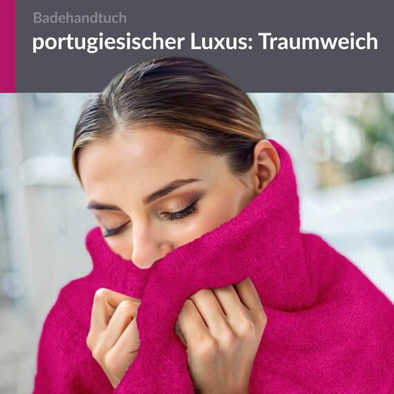 Lashuma Badehandtuch groß, Linz XXL Badetuch 100x150 cm Baumwolle, Damen Strandtuch Purpur