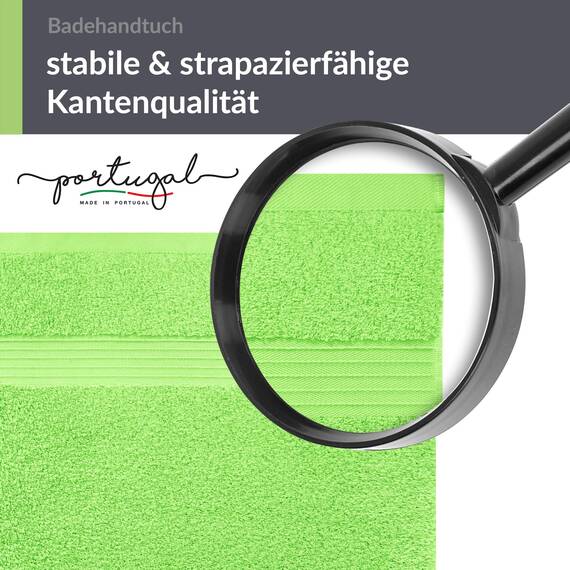 Lashuma großes Schulter Badehandtuch 100x150 cm, Linz Flauschiges Handtuch XXL Grün - Apfel