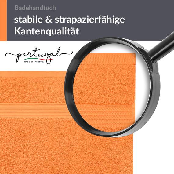 Lashuma XXL Badehandtuch 100x150 cm Orange - Blut, Linz sehr großes Badetuch Strand Dame