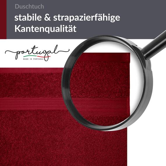 Lashuma Wellness Handtuch Dame 70x140 cm,Linz Liegetuch für Liegestuhl Rot - Rubin
