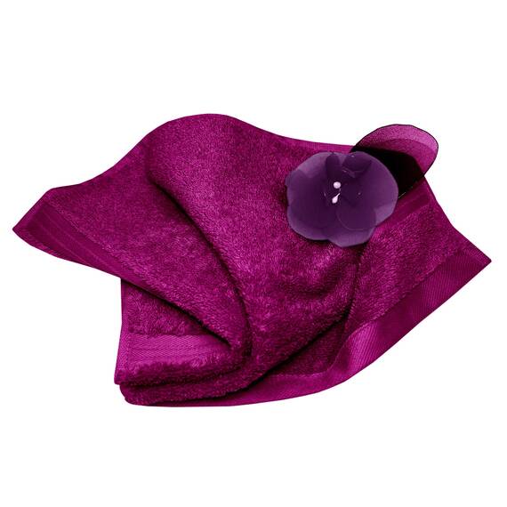 Lashuma 4er Handtücher Set Lila - Orchidee, Gästehandtücher waschbar 30x50, Linz Händehandtücher