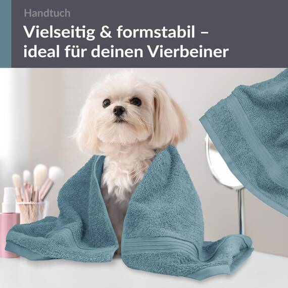 Lashuma Badtextilien Handtuch Badetuch Set Blau - Tauben, Linz 2X Handtücher für Sauna 50x100 cm