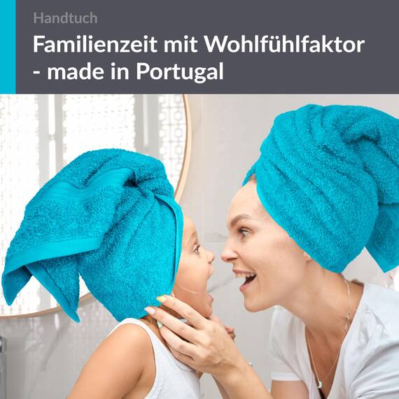 Lashuma Flauschiges Handtuchset Blau - Aquamarin, Linz 2X Fitness Handtücher 50x100 cm