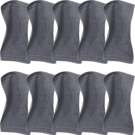 Erwin Müller Gästetuch Heidelberg 10er- Pack, 100% Baumwolle anthrazit Größe 30x50 cm - weiche Qualität, saugstark und strapazierfähig - praktisch durch Schlaufe