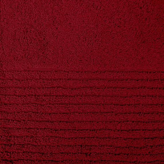 Dyckhoff 0410996500 Handtuchset "Brillant", 2 Badetücher / Duschtücher 70 x 140 cm und 4 Handtücher 50 x 100 cm, 6-teilig, weiß / kirsche
