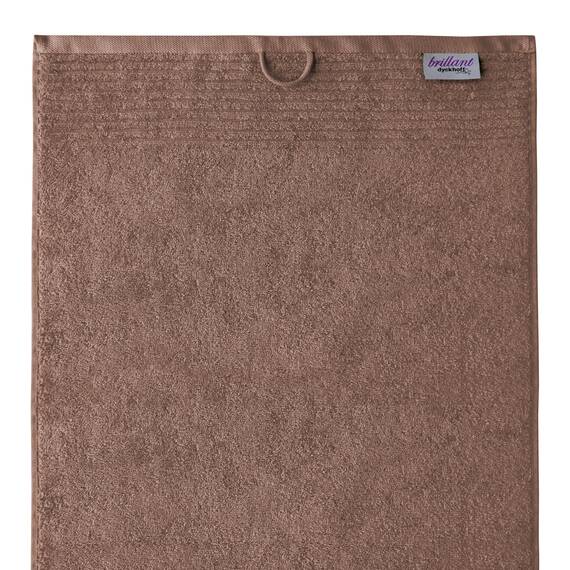 Dyckhoff 0410996225 Handtuchset "Brillant", 2 Badetücher / Duschtücher 70 x 140 cm und 4 Handtücher 50 x 100 cm, 6-teilig, sekt / nuss