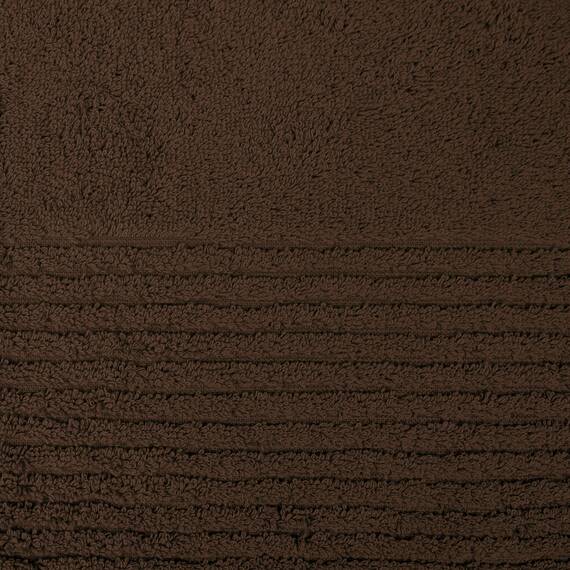 Dyckhoff 0410996200 Handtuchset "Brillant", 2 Badetücher / Duschtücher 70 x 140 cm und 4 Handtücher 50 x 100 cm, 6-teilig, weiß / nuss
