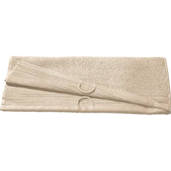 Erwin Müller Liegetuch Heidelberg 100% Baumwolle beige Größe 80x200 cm - saugstark, gut trocknend, kompakt, leichte Qualität - ideal für Sport, Strand, Reisen