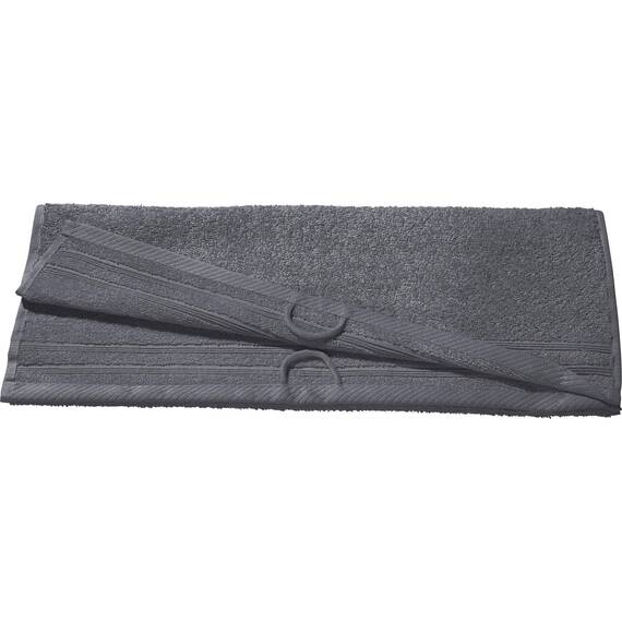 Erwin Müller Handtuch Heidelberg 100% Baumwolle anthrazit Größe 50x100 cm - saugstark, gut trocknend, kompakt, leichte Qualität - ideal für Sport, Strand, Reisen (weitere Farben)