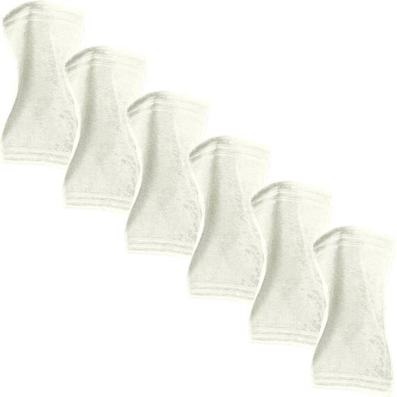 Erwin Müller Gästetuch Heidelberg 6er- Pack, 100% Baumwolle Creme Größe 30x50 cm - weiche Qualität, saugstark und strapazierfähig - praktisch durch Schlaufe