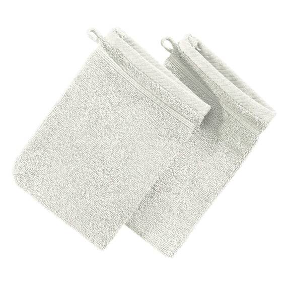 Erwin Müller Waschhandschuh Heidelberg 2er- Pack, 100% Baumwolle Creme Größe 15x21 cm - weiche Qualität, saugstark und strapazierfähig - praktisch durch Schlaufe (weitere Farben)