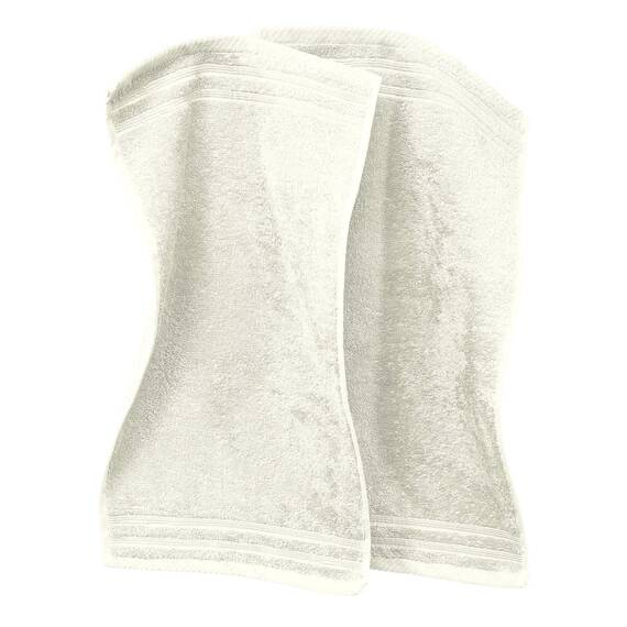 Erwin Müller Gästetuch Heidelberg 2er- Pack 100% Baumwolle Creme Größe 30x50 cm - leichte Qualität, saugstark, schnelltrocknend, kompakt - ideal für Sport, Strand, Reisen