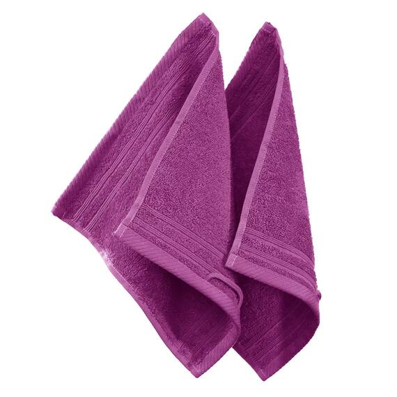 Erwin Müller Seiftuch Heidelberg 2er- Pack 100% Baumwolle Fuchsia Größe 30x30 cm - leichte Qualität, saugstark, schnelltrocknend, kompakt - ideal für Sport, Strand, Reisen (weitere Farben)
