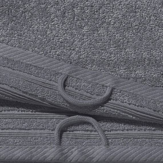 Erwin Müller Handtuchset, Frottierset Heidelberg 6-TLG. 100% Baumwolle anthrazit - leichte Qualität, saugstark, schnelltrocknend, kompakt - ideal für Sport, Strand, Reisen