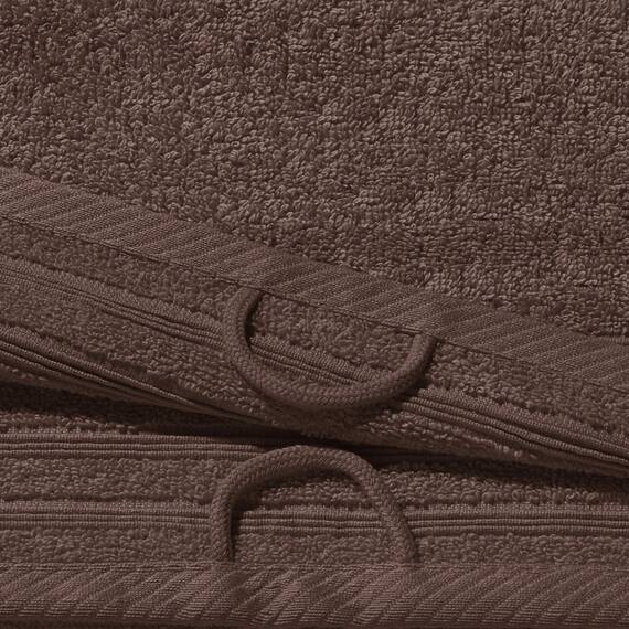 Erwin Müller Gästetuch Heidelberg 2er- Pack 100% Baumwolle braun Größe 30x50 cm - leichte Qualität, saugstark, schnelltrocknend, kompakt - ideal für Sport, Strand, Reisen