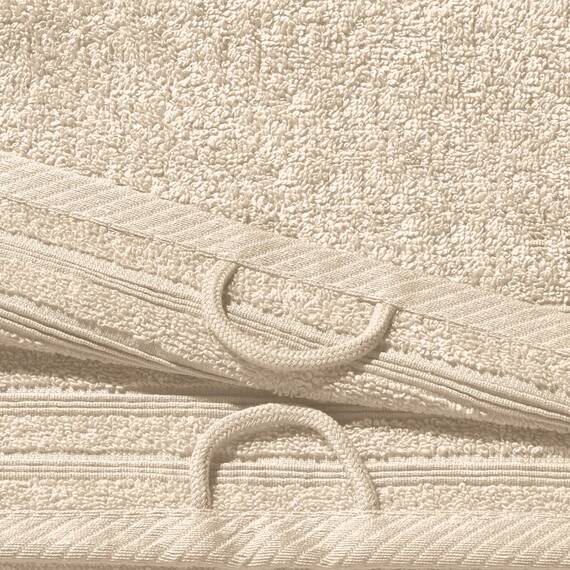 Erwin Müller Liegetuch Heidelberg 100% Baumwolle beige Größe 80x200 cm - saugstark, gut trocknend, kompakt, leichte Qualität - ideal für Sport, Strand, Reisen