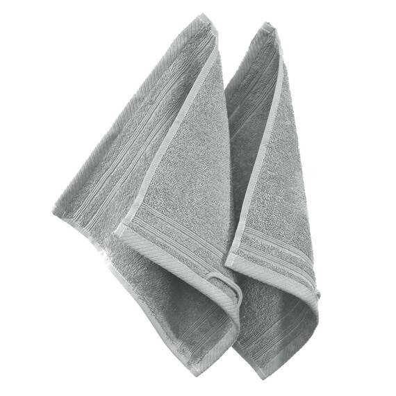 Erwin Müller Seiftuch Heidelberg 2er- Pack 100% Baumwolle hellgrau Größe 30x30 cm - leichte Qualität, saugstark, schnelltrocknend, kompakt - ideal für Sport, Strand, Reisen (weitere Farben)