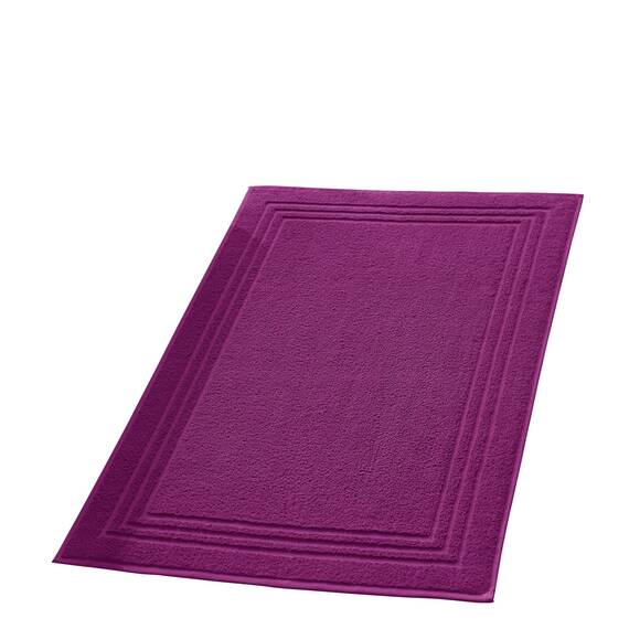 Erwin Müller Badteppich, Badematte, Duschvorleger Heidelberg 100% Baumwolle Fuchsia Größe 50x80 cm - sehr weich, schnell trocknend, strapazierstark