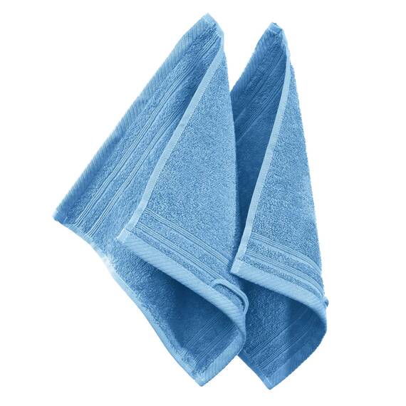 Erwin Müller Seiftuch Heidelberg 2er- Pack 100% Baumwolle hellblau Größe 30x30 cm - leichte Qualität, saugstark, schnelltrocknend, kompakt - ideal für Sport, Strand, Reisen (weitere Farben)