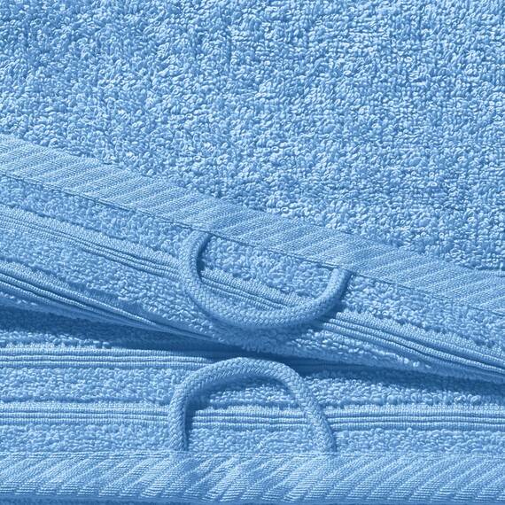 Erwin Müller Badetuch Heidelberg 100% Baumwolle hellblau Größe 100x150 cm - saugstark, gut trocknend, kompakt, leichte Qualität - ideal für Sport, Strand, Reisen (weitere Farben)