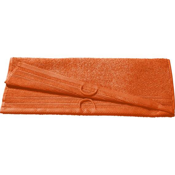Erwin Müller Handtuch Heidelberg 100% Baumwolle orange Größe 50x80 cm - saugstark, gut trocknend, kompakt, leichte Qualität - ideal für Sport, Strand, Reisen (weitere Farben)