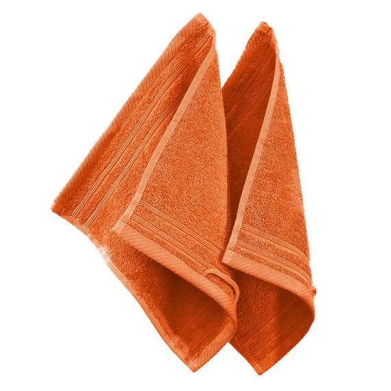 Erwin Müller Seiftuch Heidelberg 2er- Pack 100% Baumwolle orange Größe 30x30 cm - leichte Qualität, saugstark, schnelltrocknend, kompakt - ideal für Sport, Strand, Reisen (weitere Farben)