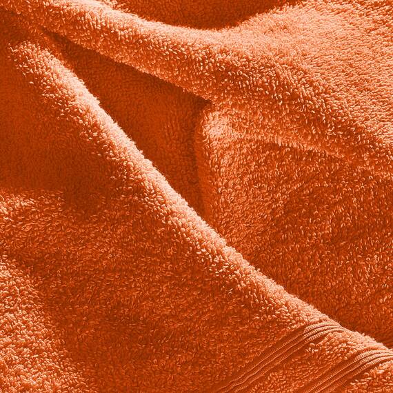 Erwin Müller Gästetuch Heidelberg 2er- Pack 100% Baumwolle orange Größe 30x50 cm - leichte Qualität, saugstark, schnelltrocknend, kompakt - ideal für Sport, Strand, Reisen