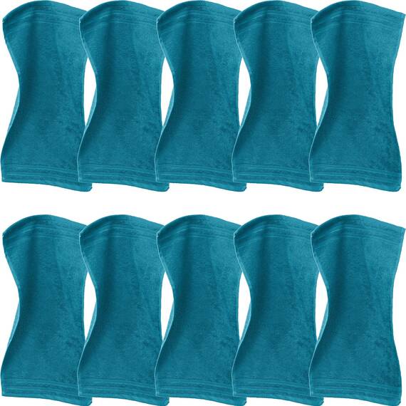 Erwin Müller Gästetuch Heidelberg 10er- Pack, 100% Baumwolle Petrol Größe 30x50 cm - weiche Qualität, saugstark und strapazierfähig - praktisch durch Schlaufe