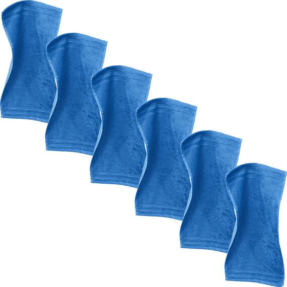 Erwin Müller Gästetuch Heidelberg 6er- Pack, 100% Baumwolle Royalblau Größe 30x50 cm - weiche Qualität, saugstark und strapazierfähig - praktisch durch Schlaufe