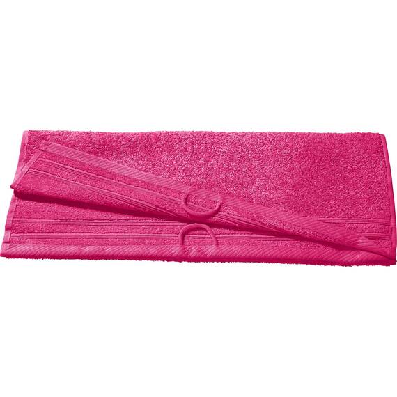 Erwin Müller Badetuch Heidelberg 100% Baumwolle pink Größe 100x150 cm - saugstark, gut trocknend, kompakt, leichte Qualität - ideal für Sport, Strand, Reisen (weitere Farben)