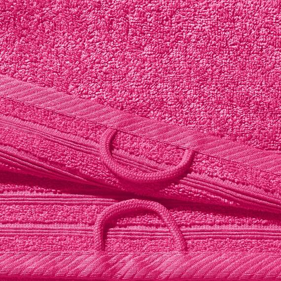 Erwin Müller Duschtuch Heidelberg 100% Baumwolle pink Größe 70x140 cm - saugstark, gut trocknend, kompakt, leichte Qualität - ideal für Sport, Strand, Reisen (weitere Farben)