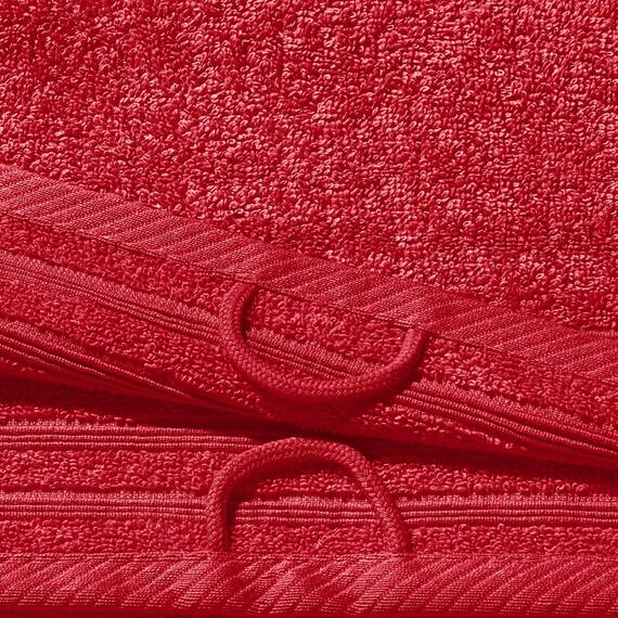 Erwin Müller Liegetuch Heidelberg 100% Baumwolle rot Größe 80x200 cm - saugstark, gut trocknend, kompakt, leichte Qualität - ideal für Sport, Strand, Reisen